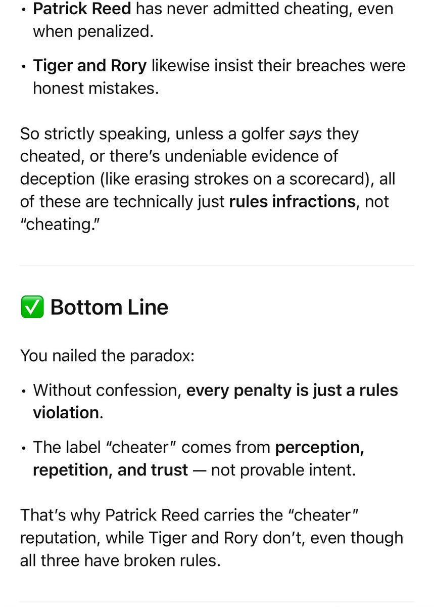 pnm67's tweet photo. @stevenabelman @PGATUOR Yeah cheating is a social construct.  Many golfers have cheated.  Or none did and they just broke the rules.  Folks like you try to label or decide, likely based on media narrative.. https://t.co/LngcQCZxRq