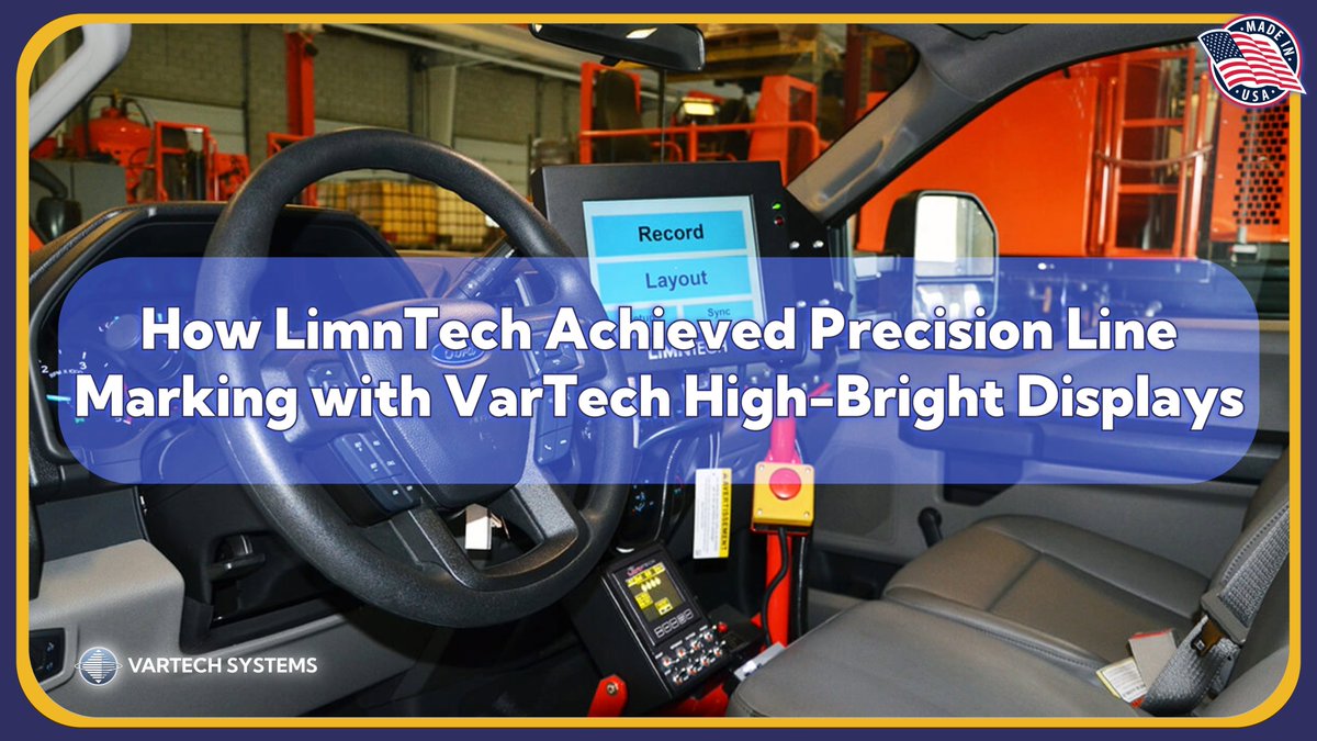 VartechSystems's tweet image. LimnTech Scientific chose VarTech DiamondVue monitors for its LifeMark®100 system.
High-bright, rugged, Linux-ready, and sunlight-readable — still running strong after 10+ years in roadway marking trucks.
vartechsystems.com/articles/limnt…
#LimnTech #CaseStudy #VarTechSystems