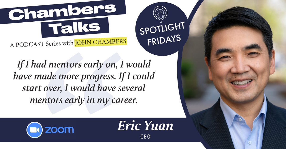 .<a href="/Zoom/">Zoom</a>’s recent move to disrupt itself &amp; become an AI-powered work platform is bold—and instantly reminds me of my previous #ChambersTalks #podcast episode w/ CEO <a href="/ericsyuan/">Eric S. Yuan</a> on reinvention, mentorship, and building a culture rooted in happiness.
jc2ventures.com/chambers-talks…