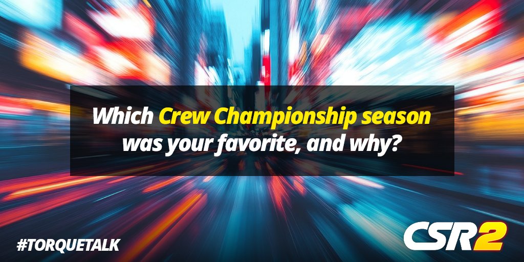 Every season has its stories. Which Crew Championship was your all-time favorite? Tag your Crew Members! 🏁 🔥

#CSR2 #CrewChampionship #MyCrew #TorqueTalk