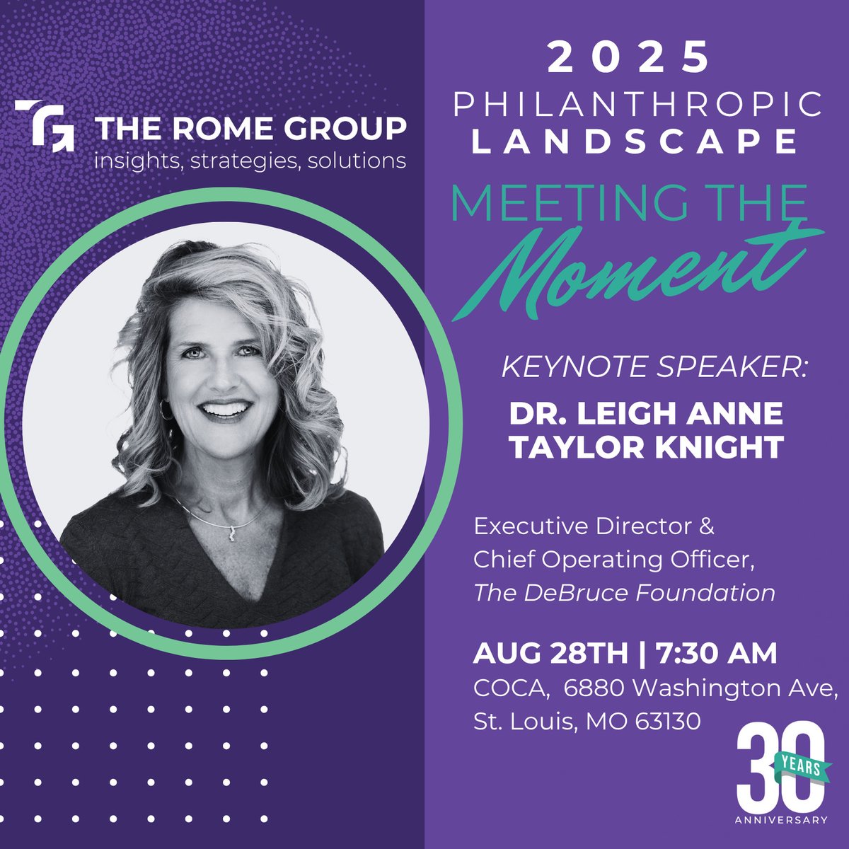 The DeBruce Foundation (@debrucefound) on Twitter photo Executive Director & COO, <a href="/LATKnight/">Leigh Anne Taylor Knight</a>, will keynote the 2025 Philanthropic Landscape with <a href="/TheRomeGroup/">The Rome Group</a>! This event unites changemakers to discuss resilience, strategy & leadership. Join us Aug. 28!
Register: theromegroup.com/2025-philanthr…
#ExpandingPathways Executive Director & COO, <a href="/LATKnight/">Leigh Anne Taylor Knight</a>, will keynote the 2025 Philanthropic Landscape with <a href="/TheRomeGroup/">The Rome Group</a>! This event unites changemakers to discuss resilience, strategy & leadership. Join us Aug. 28!
Register: theromegroup.com/2025-philanthr…
#ExpandingPathways