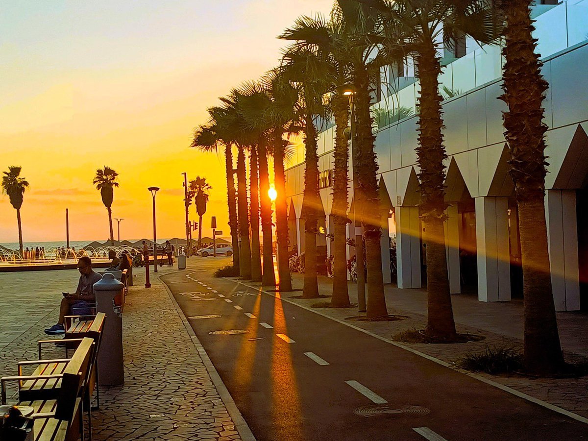 Israel's tweet photo. Shabbat Shalom.
As Tel Aviv’s promenade shines with beauty and life, 50 of our loved ones remain captive in Gaza — held hostage by Palestinian Hamas in terror tunnels.
They cannot feel the sunset, the sea breeze, the freedom of home.
Let them go! 🎗️
📸 @Shira https://t.co/PEEOHPBZ83