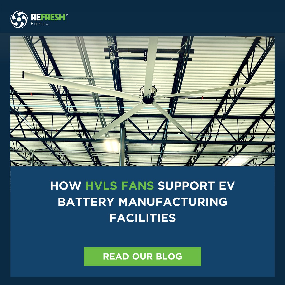 RefreshFans's tweet image. At Refresh Fans, we help EV manufacturers operate smarter, safer, and more sustainably, supporting the future of clean mobility. 

Read more in our blog: refreshfans.com/how-hvls-fans-…

#EVManufacturing #HVLSFans #CleanEnergy #EnergyEfficiency #IndustrialCooling