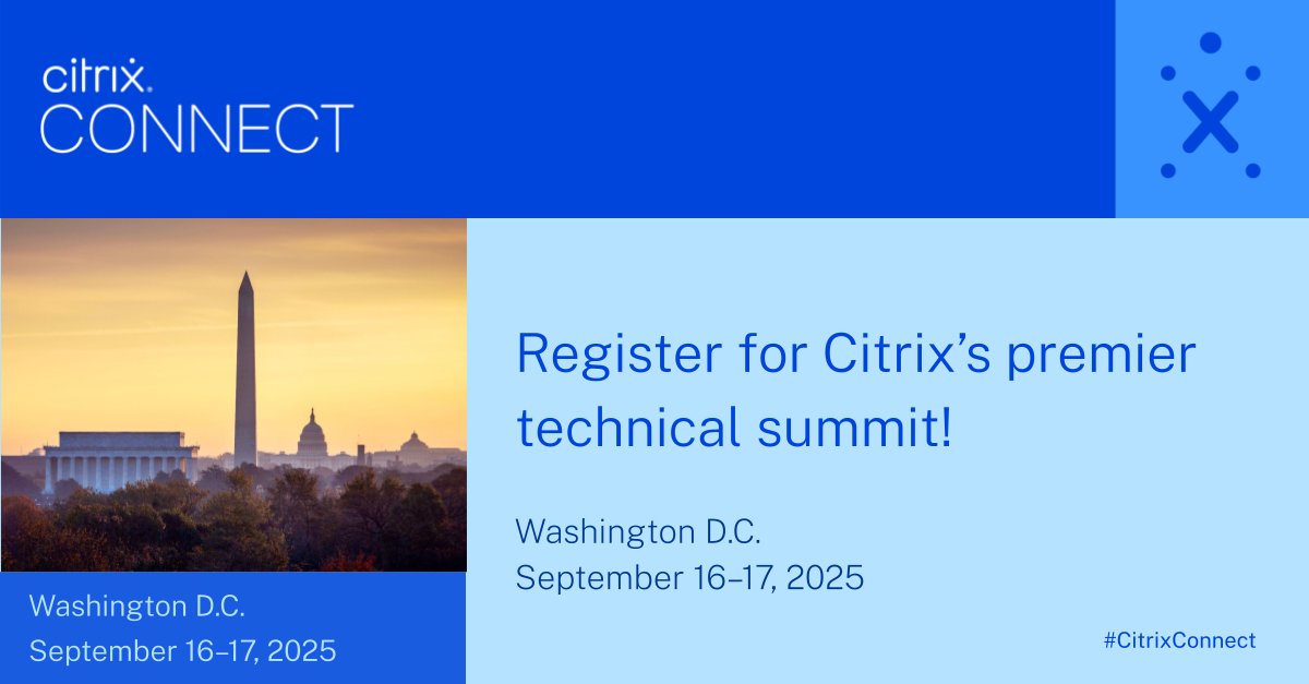 #CitrixConnect is headed to Washington D.C. on September 16 - 17! Register to hear about the latest innovations and best practices. Learn more. spr.ly/6013fIQOW