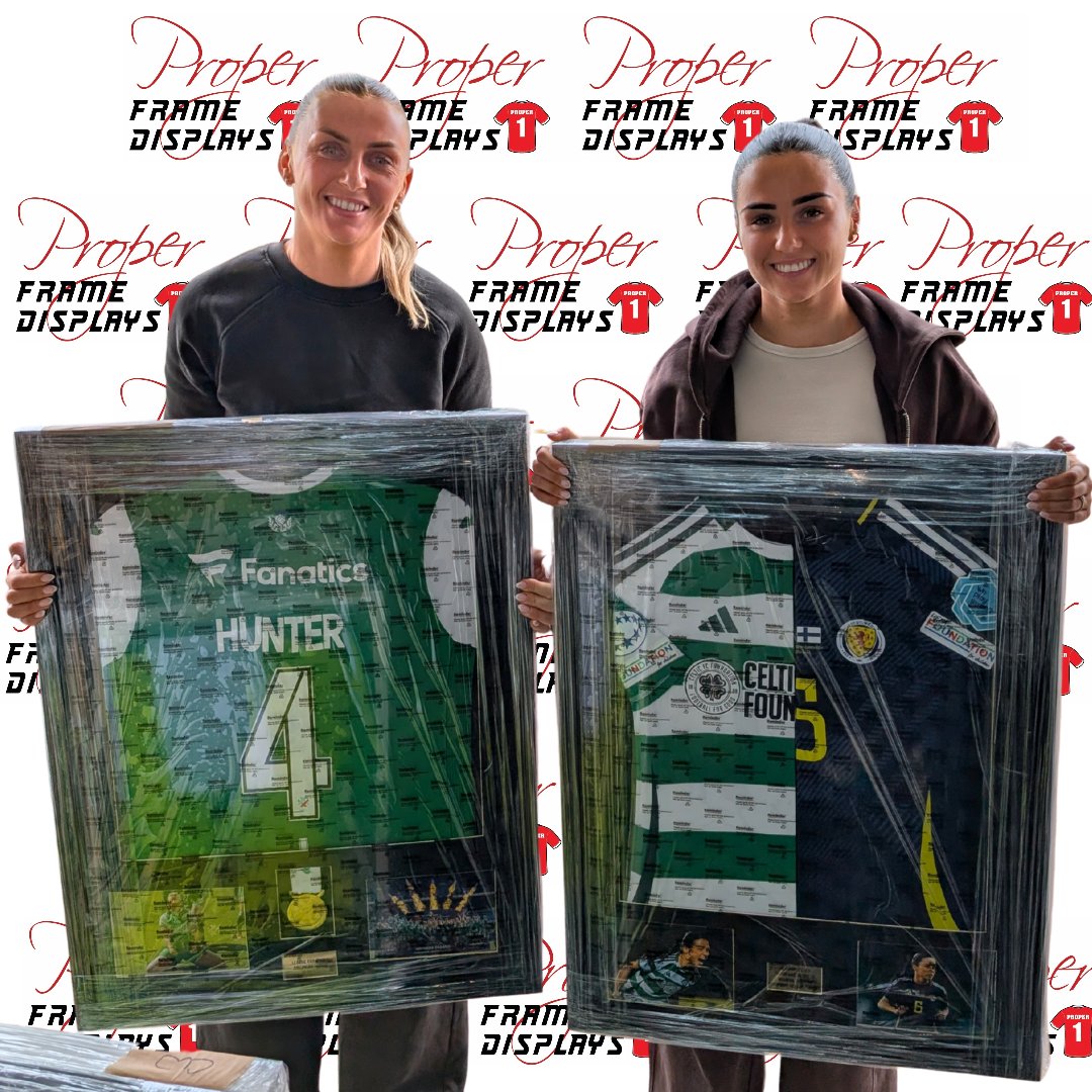 Proper Frame Displays (@properdisplay) on Twitter photo 🚨NEW SIGNINGS🚨
Fantastic to catch up with <a href="/siobhanhunter4/">Siobhan Hunter</a> and <a href="/Shannon71299/">shannon mcgregor</a> today as we framed up their shirts from last season's successes.
We will do separate posts showcasing the girls tops more closely a bit later on.
Both girls will be signing some shirts for us which 🚨NEW SIGNINGS🚨
Fantastic to catch up with <a href="/siobhanhunter4/">Siobhan Hunter</a> and <a href="/Shannon71299/">shannon mcgregor</a> today as we framed up their shirts from last season's successes.
We will do separate posts showcasing the girls tops more closely a bit later on.
Both girls will be signing some shirts for us which