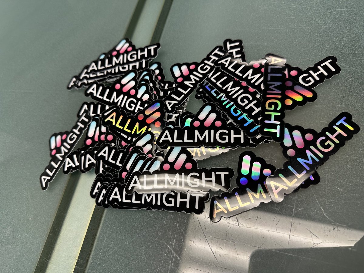 There will be stickers <a href="/allmight_US/">ALLMIGHT</a>