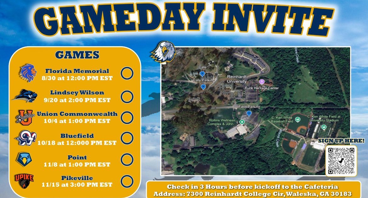 Thank you <a href="/CoachHennes/">Tyler Hennes</a> for the invite!! Will be attending the Florida memorial game on August 30th <a href="/Coach_JMiller/">James Miller</a> can’t wait to be up there for the game!!