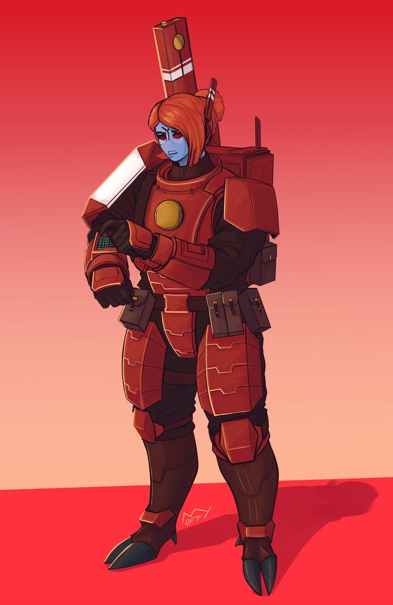 Mothman38's tweet image. comm for @StrandedTangle2 ! Featuring their Farsight-Enclave Tau OC!

#oc #warhammer40k #Tau