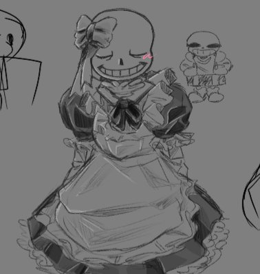 Eg0isticflower's tweet image. sans in dress again 😔 #sansundertale #sketch #fanart #undertale #sans