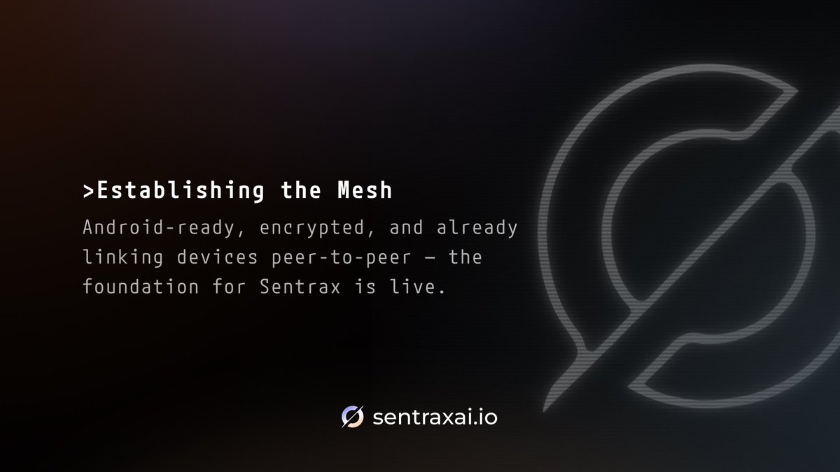 Establishing the Mesh
Development of Sentrax has officially commenced. The groundwork is in place with Android compatibility, encrypted local storage, and peer-to-peer Bluetooth mesh networking already active in internal builds. Early stability tests confirm consistent device