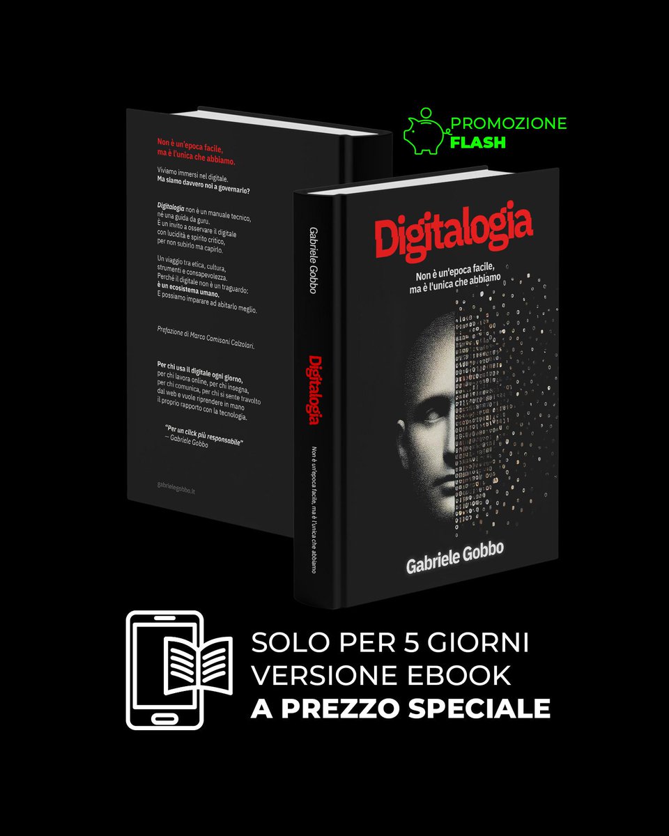 In queste ore è partita una promozione sul libro Digitalogia del nostro fondatore con l’eBook a prezzo speciale su Amazon. Solo per 5 giorni sarà disponibile a 2,75 € al posto di 6,48 €. amzn.to/4mRtjm9

Con la prefazione di Marco Camisani Calzolari.
