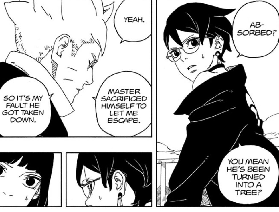 Every chapter release, the Naruto editor’s words about a lot of western fans get proven right

Sarada seems pretty interested about Sasuke here &amp; in the Boruto convo…

Does she need to be crying every chapter? No…she’s doing what Naruto did…endure until you can take action…