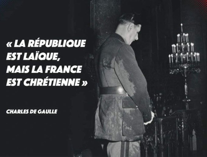 ✝️🇫🇷 Le général Charles de Gaulle a déclaré : « La République est laïque, mais la France est chrétienne. »

🗳️ Êtes-vous d’accord avec lui ?

A. OUI
B. NON