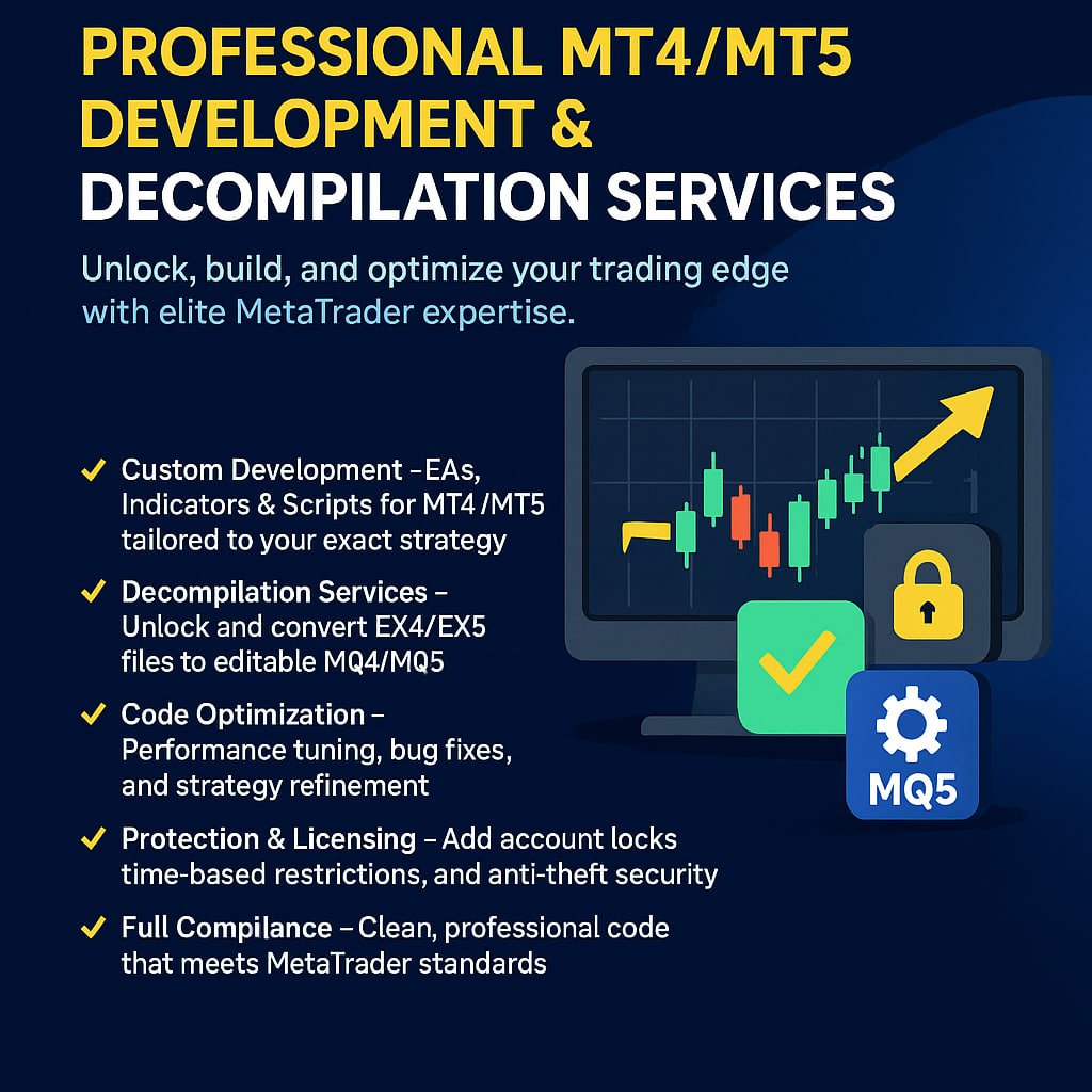 oxhopltd's tweet image. Good Morning, OxHop Fam!

We keep improving our MT4/MT5 Development &amp;amp; Decompile Services

Unlock, build, and optimize your trading edge with elite Meta Trader expertise.

⚠️ 100% manual decompile (no junk tools)

#MT4 #MT5 #MQ4 #MQ5 #EX4 #EX5 #MetaTrader #Decompile