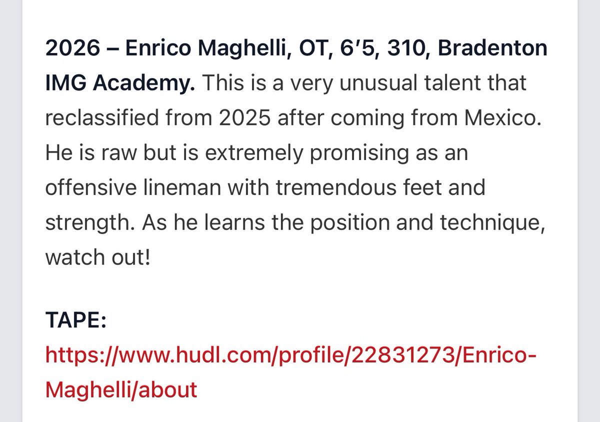 Enrico Maghelli (@enricomaghelli) on Twitter photo Had a great time at the Big Man Camp this summer!! Appreciate <a href="/USFFootball/">USF Football</a> <a href="/CoachHoodie/">Tyler Hudanick</a> <a href="/CoachGolesh/">Alex Golesh</a> <a href="/CoachJTaylorUSF/">Jack Taylor</a> for the great experience.
<a href="/CoachStudOL/">Greg Studrawa</a> <a href="/COACHFOA_IMG/">COACH FOA</a> <a href="/QuinnShanbour/">Coach Q</a> Had a great time at the Big Man Camp this summer!! Appreciate <a href="/USFFootball/">USF Football</a> <a href="/CoachHoodie/">Tyler Hudanick</a> <a href="/CoachGolesh/">Alex Golesh</a> <a href="/CoachJTaylorUSF/">Jack Taylor</a> for the great experience.
<a href="/CoachStudOL/">Greg Studrawa</a> <a href="/COACHFOA_IMG/">COACH FOA</a> <a href="/QuinnShanbour/">Coach Q</a>