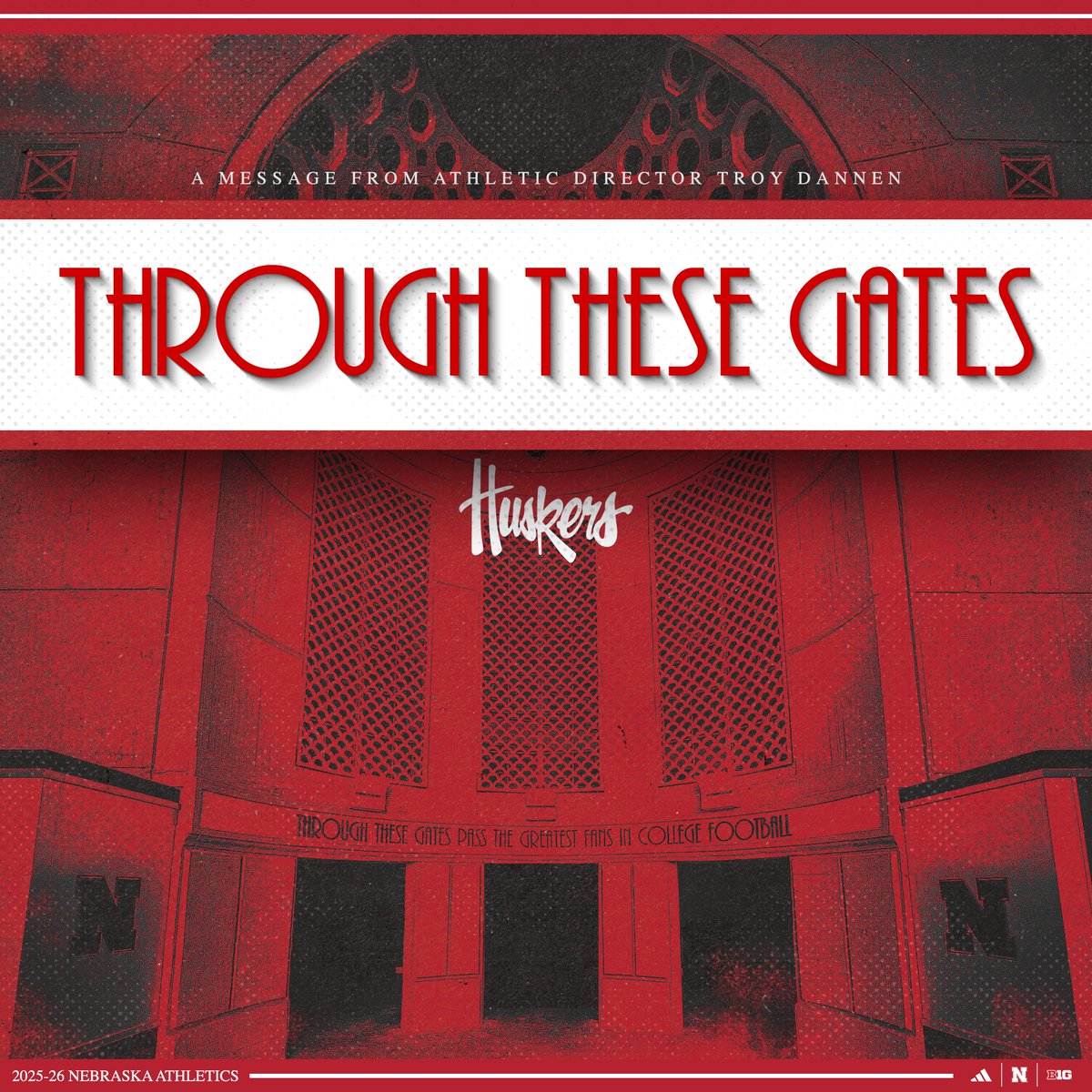 Nebraska Huskers (@huskers) on Twitter photo Through These Gates:
A message from AD <a href="/TroyDannen/">Troy Dannen</a>
π August 2025 Edition: go.unl.edu/utpd Through These Gates:
A message from AD <a href="/TroyDannen/">Troy Dannen</a>
π August 2025 Edition: go.unl.edu/utpd