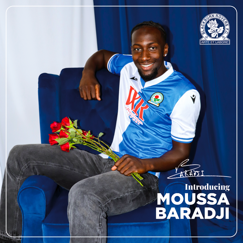 Rovers's tweet photo. ✍️ We are delighted to announce the arrival of French midfielder Moussa Baradji from Yverdon Sport.

The 24-year-old joins on loan until the end of the 2025-26 campaign, with an option for the move to be made permanent.

#Rovers 🔵⚪️