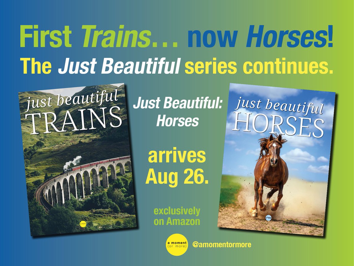 The "Just Beautiful" series began with "Trains": amazon.com/Just-Beautiful…

In 4 days, it continues with Horses.

Exclusively on Amazon.

#horses #photography #coffeetablebook #justbeautiful