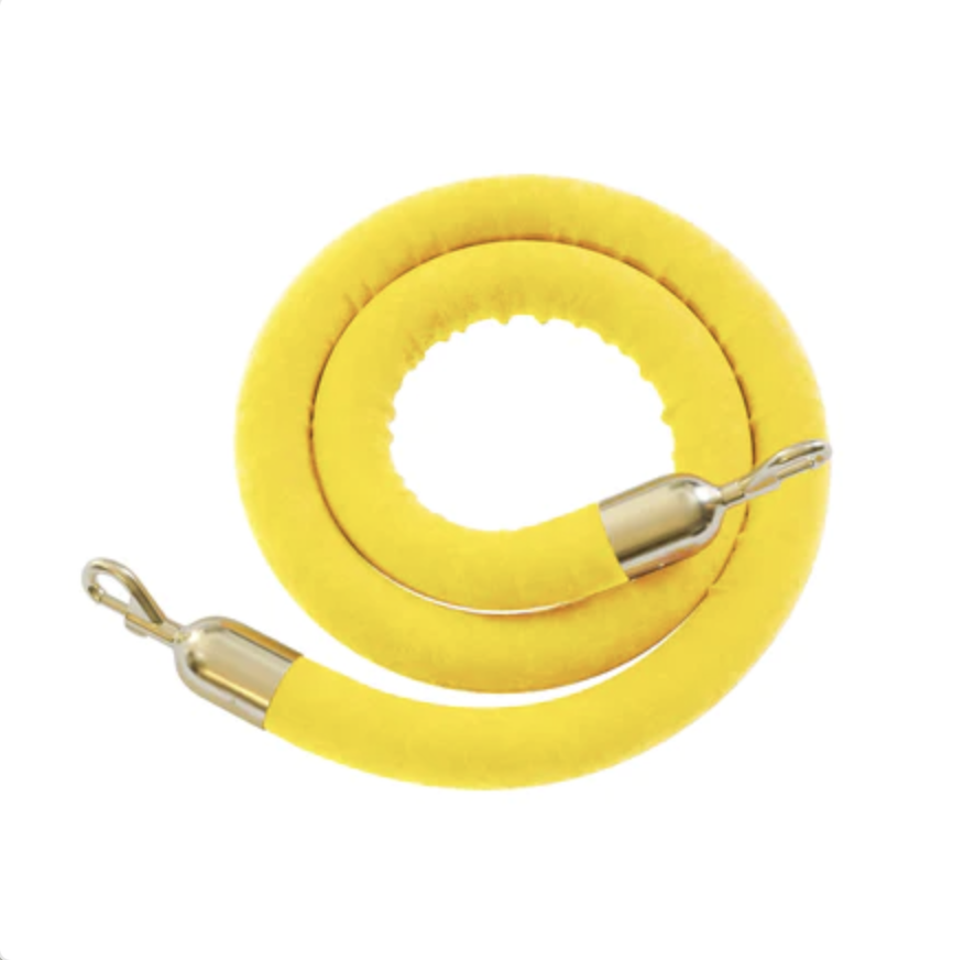 Add elegance to your event with these low-cost, functional stanchion ropes. The ideal choice when on a budget, these ropes are made from 1.5″ diameter high-density foam with a chain core to provide better draping characteristics when used with stanchions or wall receiving plates.