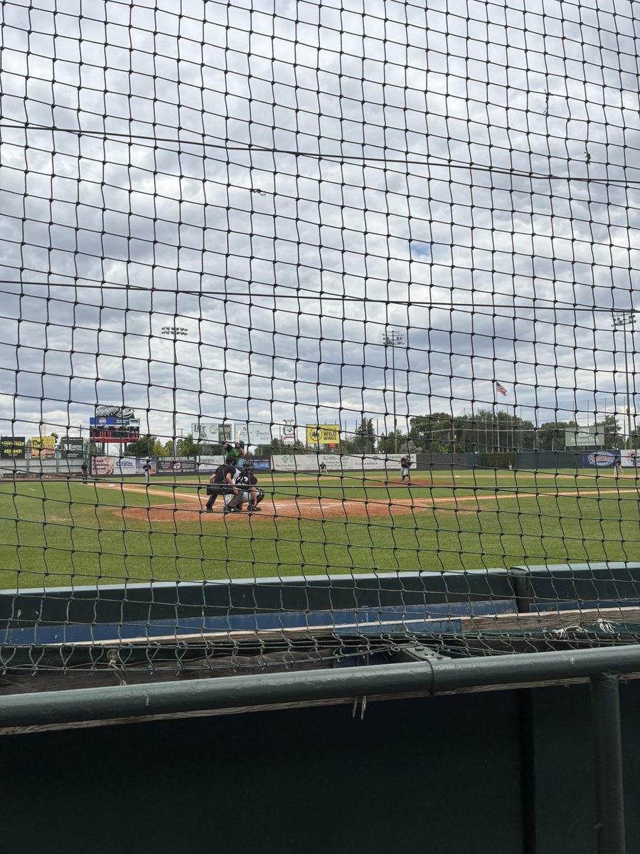At the <a href="/gfvoyagers/">Great Falls Voyagers</a> game posted up in a Calgary Cannons jersey