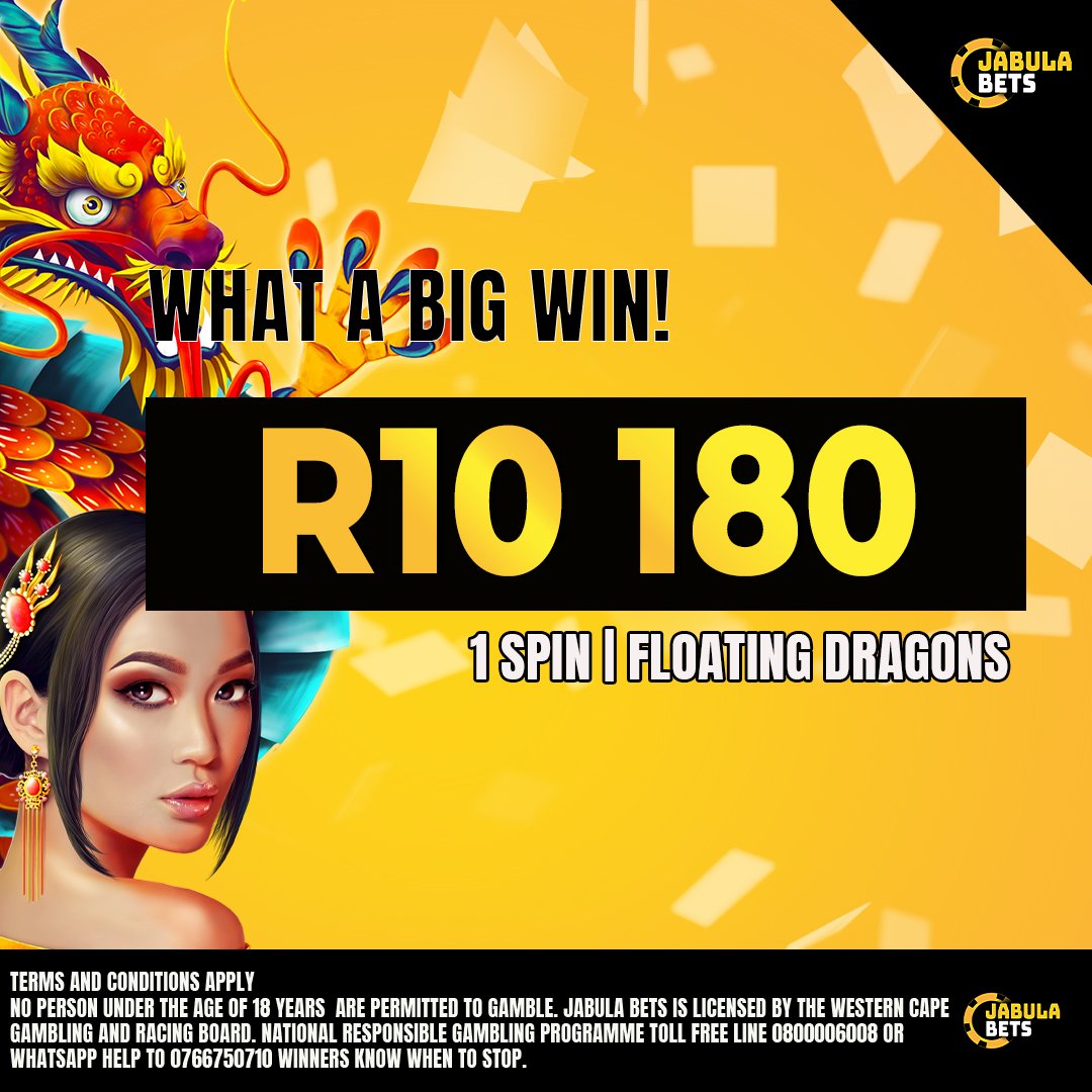 💥💸 What a MASSIVE win on Jabula Bets!
Shoutout to our lucky punter – your bet just paid off big time! 🎉👏
Think you’ve got the luck? Bet now 👉 jabulabets.co.za

#BigWinAlert #JabulaJackpot #WinningFeelsGood #LuckyPunter #BetWithJabula #SAWinners

+18 | Winners Know
