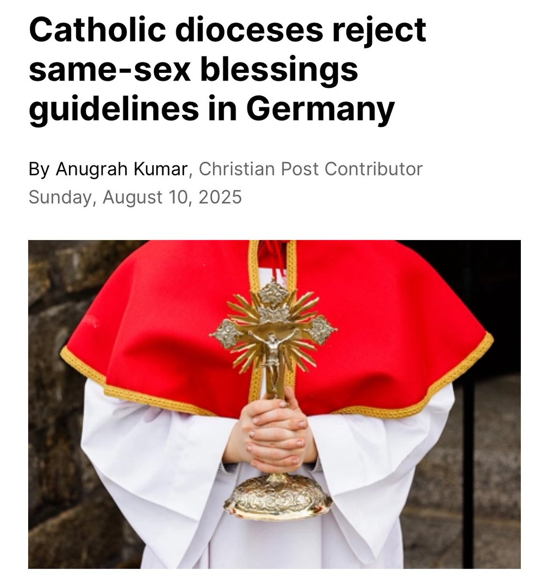 ShaneSchaetzel's tweet image. Some German bishops have rejected the new German Bishops Conference directives for blessings of same-sex couples, citing they don’t follow Vatican guidelines. The Vatican guidelines just need to be dropped entirely. The whole thing is ridiculous, confusing and scandalous.👇🏻