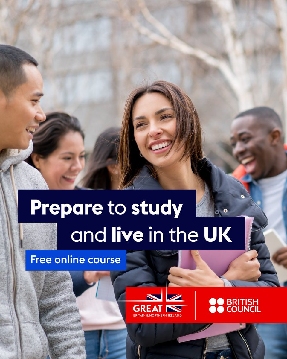 Study UK’s free online course is open for registration! Learn about teaching methods, making friends, moving to the UK, health care, and accommodation. Register: futurelearn.com/courses/prepar… #StudyUK