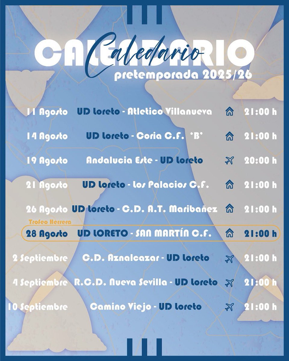 🔵PRETEMPORADA SENIOR MASCULINO⚪️

La preparación de nuestro senior de cara a la ilusionante temporada que nos viene pasa por todos estos partidos marcados en el calendario.

Marcad en vuestro calendario el 28 de Agosto, con nuestro Trofeo Herrera que tanta ilusión nos hace! 💙🤍