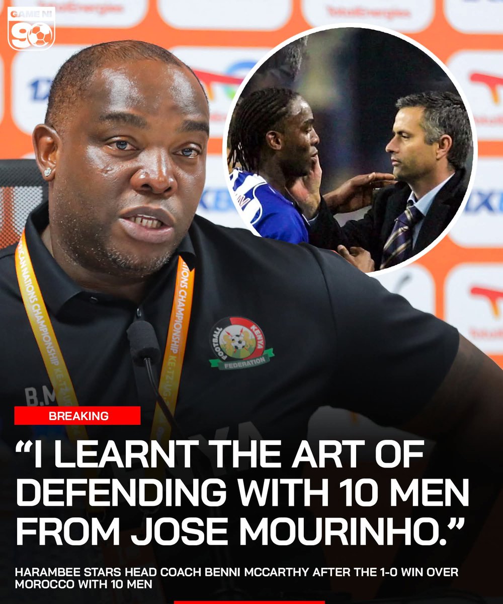 Ama hizi redcards ni tactic ya McCarthy to try if his Mourinho tactics are working.

Nimeanza kumshuku 
Someone tell him that he has already proved his point to the World that the Mourinho tactics are working..Next game vijana wacheze wote full time🤣

Big respect,tunampenda bure