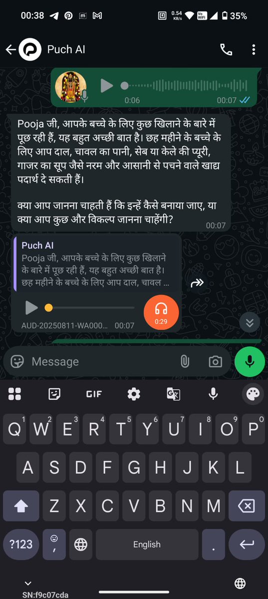 sharma_188's tweet photo. We’ve deployed our Maternal Health AI for expecting mothers across India.
- Prenatal tips in 12+ languages
- Vaccination reminders
- Emergency guidance with nearby hospitals
Try it: https://t.co/OQGTvo46cq
#BuildWithPuch #buildinpublic https://t.co/pvdIRl4uaN