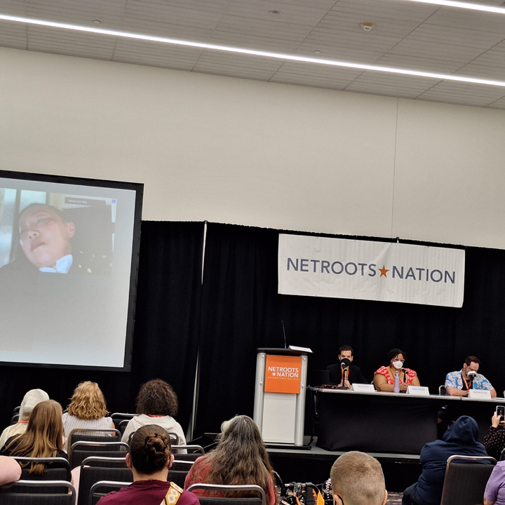 michael_hoerger's tweet photo. It was inspiring to attend a #MasksRequired Disability Justice panel at Netroots Nation this weekend. @SFdirewolf moderated a discussion with @MattMcGorry, @the_tattooedjew, and Dr. Sami Schalk.

A key theme that resonated was the challenge of promoting COVID awareness and disability justice among progressive and academic organizations hostile or dismissive toward these topics.

Since masks were required and young activists were encouraged, I got to bring my 7 year old for his first conference talk.