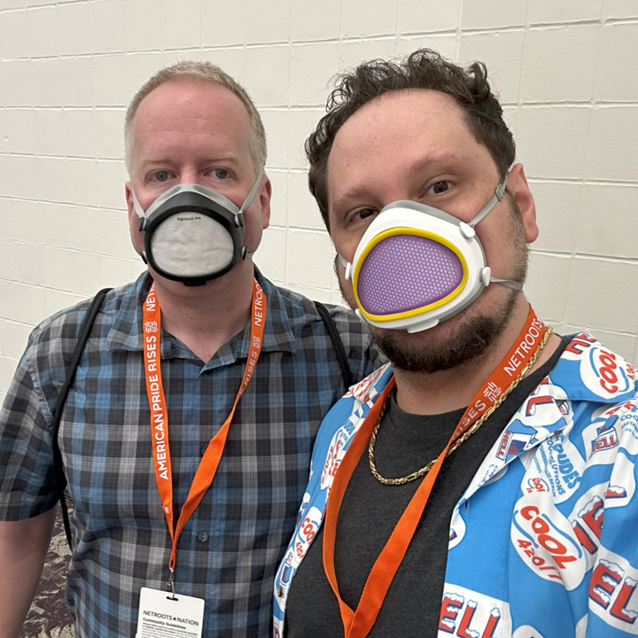 It was inspiring to attend a #MasksRequired Disability Justice panel at Netroots Nation this weekend. <a href="/SFdirewolf/">Alice Wong 王美華</a> moderated a discussion with <a href="/MattMcGorry/">Matt McGorry</a>, <a href="/the_tattooedjew/">Dom Kelly</a>, and Dr. Sami Schalk.

A key theme that resonated was the challenge of promoting COVID awareness and