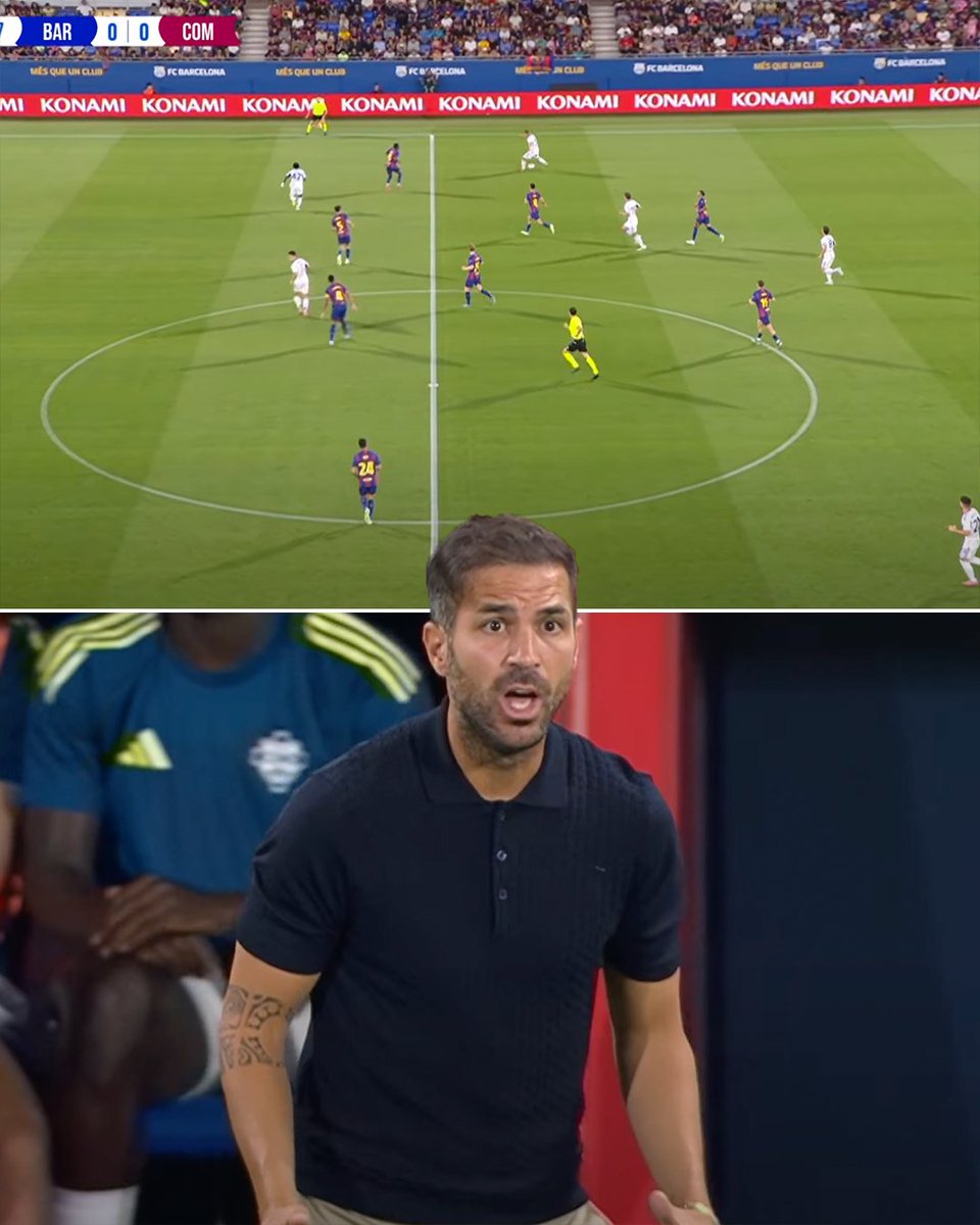 ESPNFC's tweet photo. Barcelona's offside trap is already in midseason form 😂 https://t.co/HlEUtHSqGm