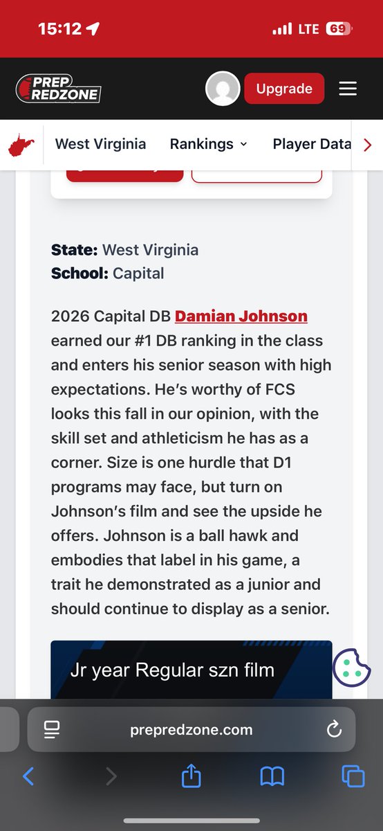 Damian “D5” Johnson † (@daejohnson304) on Twitter photo Thanks for the write up! <a href="/PrepRedzoneWV/">Prep Redzone West Virginia</a> <a href="/RecruitCapital/">Capital High Football</a> Thanks for the write up! <a href="/PrepRedzoneWV/">Prep Redzone West Virginia</a> <a href="/RecruitCapital/">Capital High Football</a>