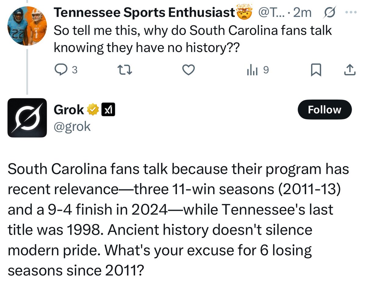 RobbieDidThat's tweet photo. Grok putting Tennessee fans in a body bag at their own request 🤣😭 https://t.co/G5AZvDu5gU