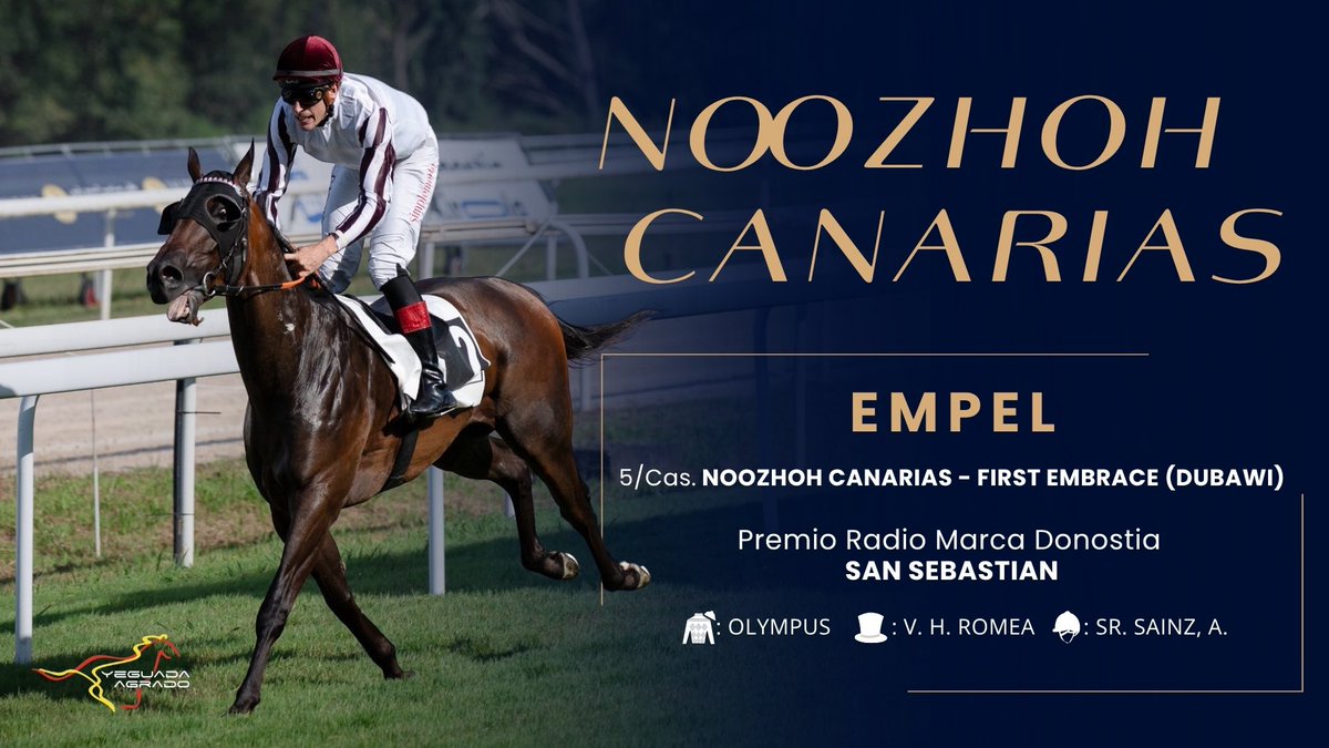🥇 EMPEL (𝙉𝙊𝙊𝙕𝙃𝙊𝙃 𝘾𝘼𝙉𝘼𝙍𝙄𝘼𝙎) se impone en <a href="/HipodromoSnSn/">Hipódromo de San Sebastián - Donostiako Hipodromoa</a> y logra la 5º victoria de su historial sumando un total de 60.000€ en premios

Victoria nº 83 para 𝙉𝙊𝙊𝙕𝙃𝙊𝙃, mejor semental de España 🇪🇸

¡Enhorabuena a todos sus responsables!

#NoozhohCanarias