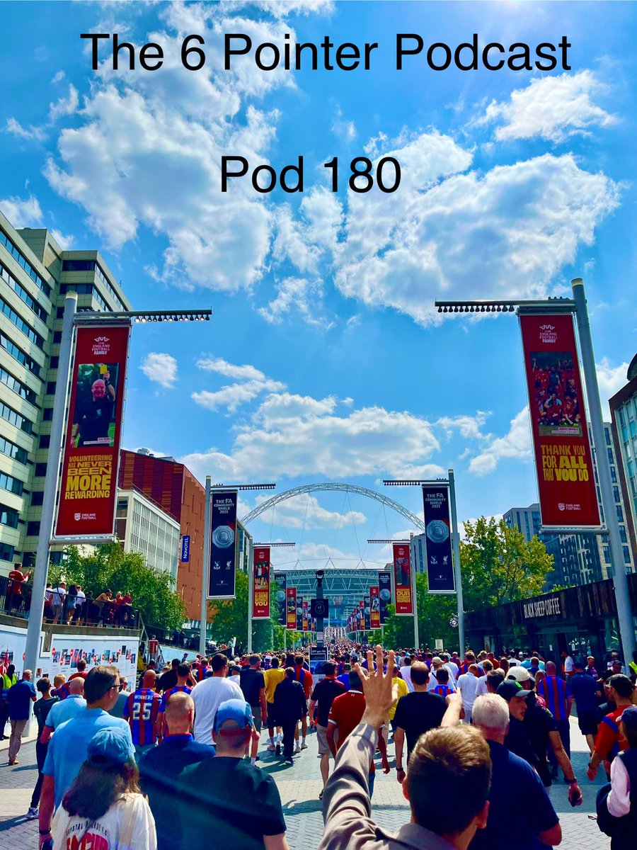 Podcast 180🎙️

Pre and post match reaction as Crystal Palace win at Wembley…Again. Charity/Community Shield Winners 2025

Listen here 👇🏼
audioboom.com/posts/8761410-…

🦅

You can also subscribe via your chosen podcast provider👇🏼
podfollow.com/6PointerPodcast

#CPFC
#CRYLIV
#CommunityShield