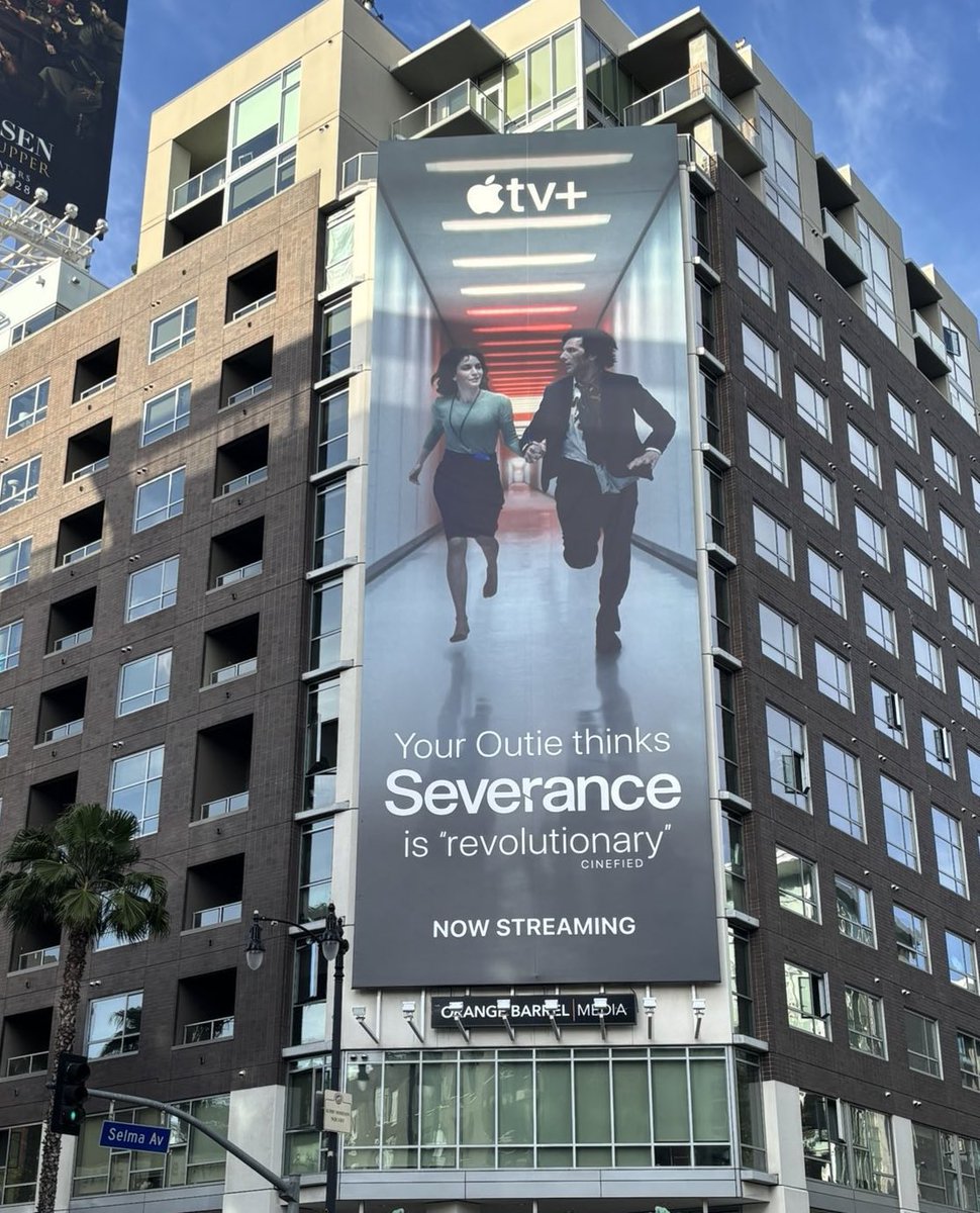 I’m having an “Outie” body experience right now. We’re featured on these two GIGANTIC posters in Los Angeles for #Severance!