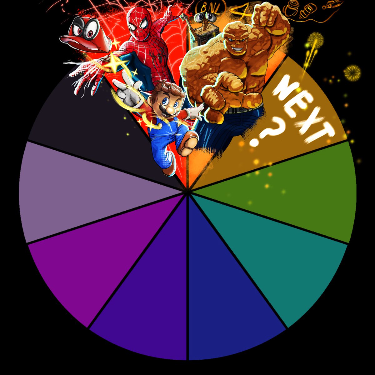 HERES THE THING AND WALL-E

GIMMIE YELLOW CHARACTERS!