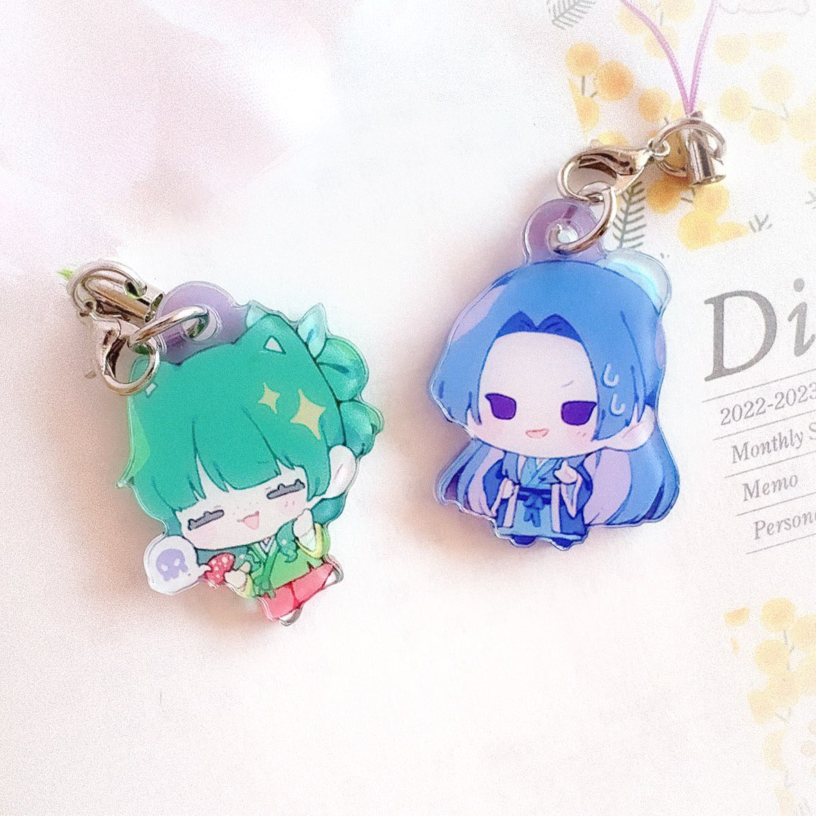 [SHOP UPDATE]

It took me longer than expected but here is!! 🌈

✦ Maomao and Jinshi Enamel pin Preorders
✦ HSR charms, stock and new preorders
✦ Restock HSR pins
✦ Restock for Genshin pins
✦ Dandadan and Apothecary diaries phone charms!
✦ NEW! A small selection of prints