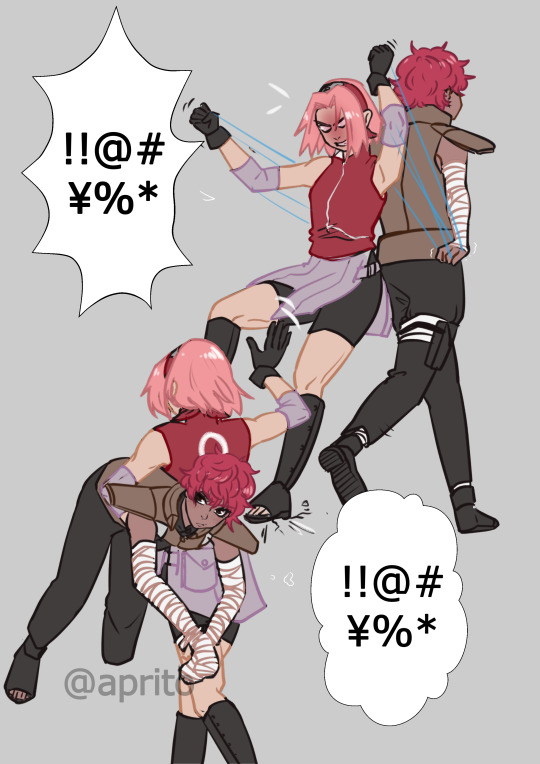 _aprito's tweet photo. if you see your short friend crash out, please enable them instead. they are so valid #basedsameageau #sakuraharuno #sasori https://t.co/jUt0LYWumB