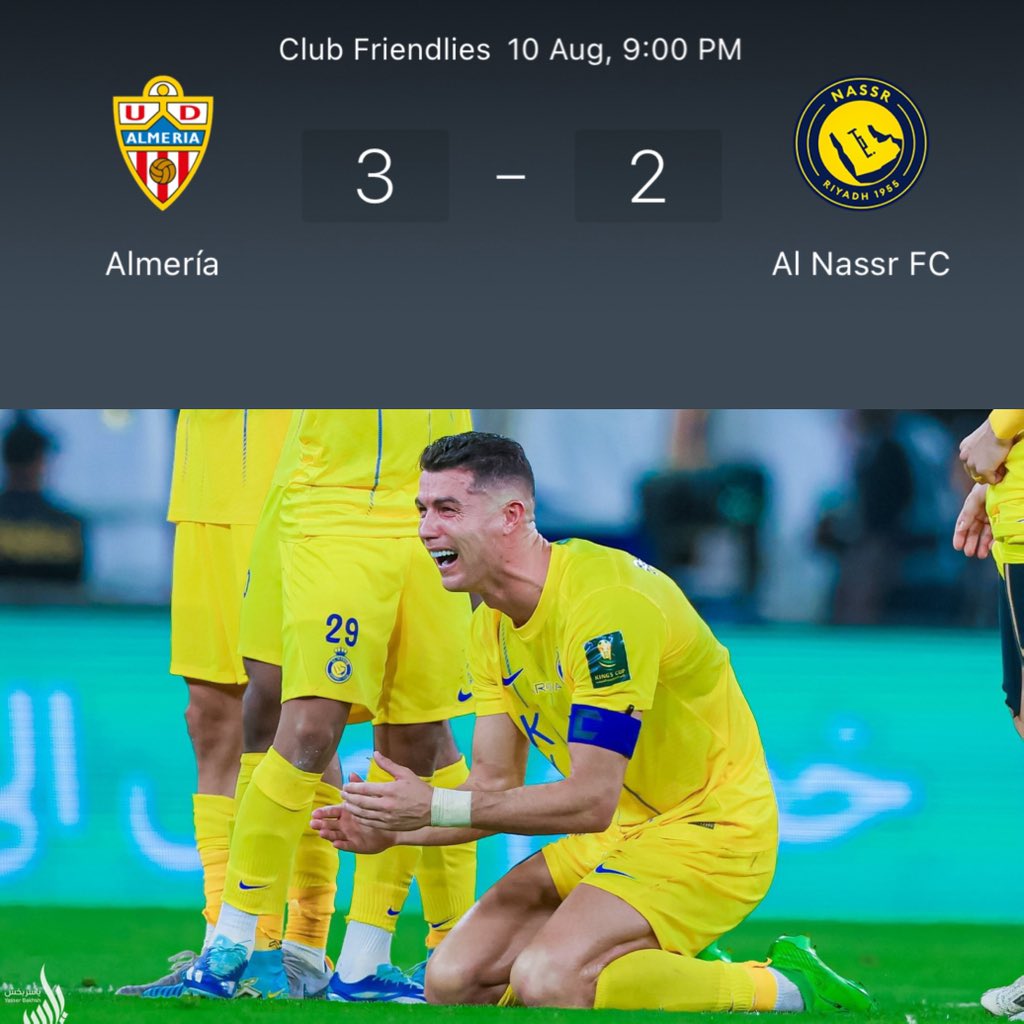 🗣️ Ronaldo: "Saudi league is the top 5 league in the World"

Meanwhile Al Nassr against Laliga 2 club 😭😭