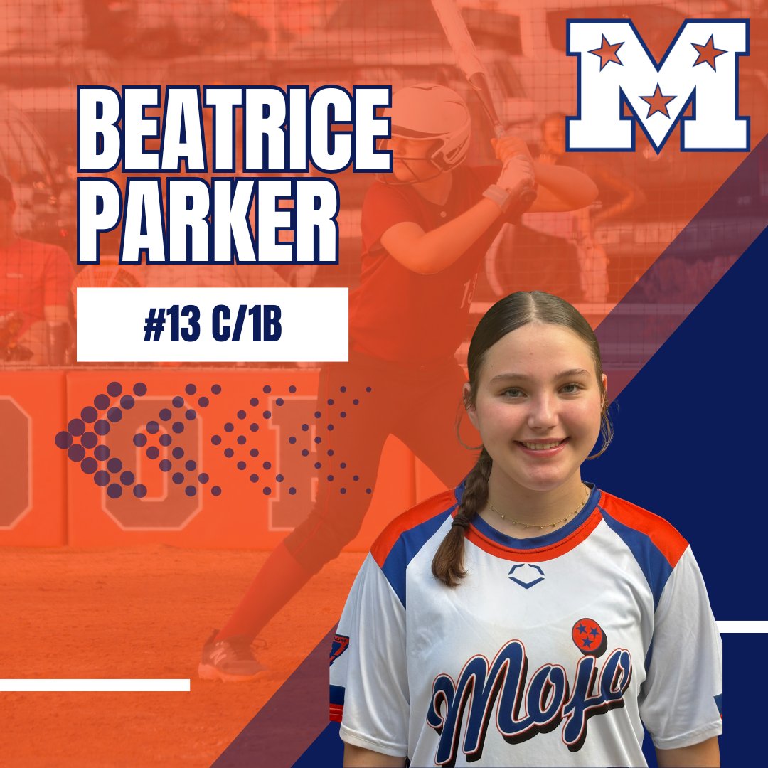 TN Mojo 2011 - Brown (@tnmojo2011) on Twitter photo We are excited to welcome Beatrice Parker and the Parker family! Beatrice brings another big time lefty bat to the lineup, and she is a huge asset behind the plate. Last year she was recognized by <a href="/LineDsoftball/">Line Drive Media</a> and <a href="/ExtraInningSB/">EXTRA INNING SOFTBALL</a> as one of the top catchers in the 2029 class. We are excited to welcome Beatrice Parker and the Parker family! Beatrice brings another big time lefty bat to the lineup, and she is a huge asset behind the plate. Last year she was recognized by <a href="/LineDsoftball/">Line Drive Media</a> and <a href="/ExtraInningSB/">EXTRA INNING SOFTBALL</a> as one of the top catchers in the 2029 class.