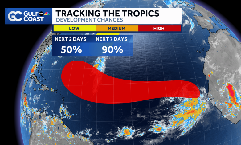 Erin is likely to form in the next few days, and models suggest it could become our first hurricane while still over the open Atlantic.

When looking at computer model tracks, keep in mind the end of the forecast lines are ending on Monday, August 18, over a week away, and at
