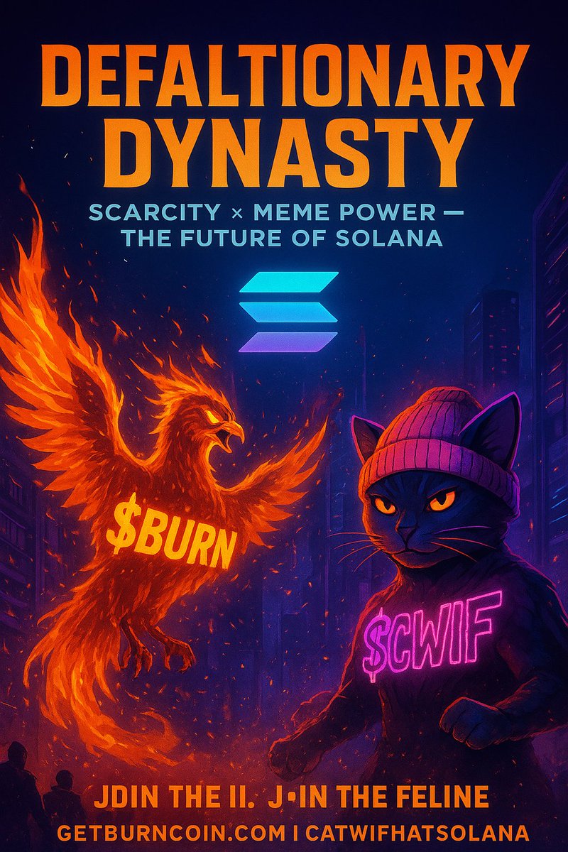 henryjpegs's tweet photo. 🔥 SOLANA’S ULTIMATE MEME POWERPLAY 🔥

$BURN slashes supply every trade scarcity fuels value
$CWIF 1.3M+ holders drive nonstop meme hype
This is the DEFALTIONARY DYNASTY shaking Solana

Get in NOW or regret later 🚀🚀🚀
🌐 https://t.co/RdfZvtH4W4 | https://t.co/SXJHETTXMT https://t.co/1AfWYn04U8