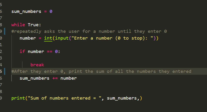 AzunnaIrene's tweet image. Day_6: #100DaysOfCode 
In code, a break statement simply contains the break keyword, and it used to escape the loop. #pyLadies #pythonprogramming #pythonZeroToHeroMentorship #womenintech @Ubajoseph_u @hamplustech