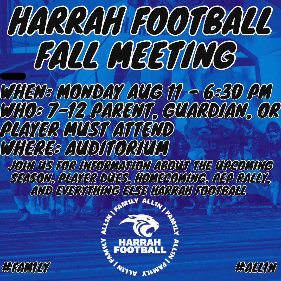 This week in Harrah Football | August 11 - August 15

#FAM1LY | #ALL1N