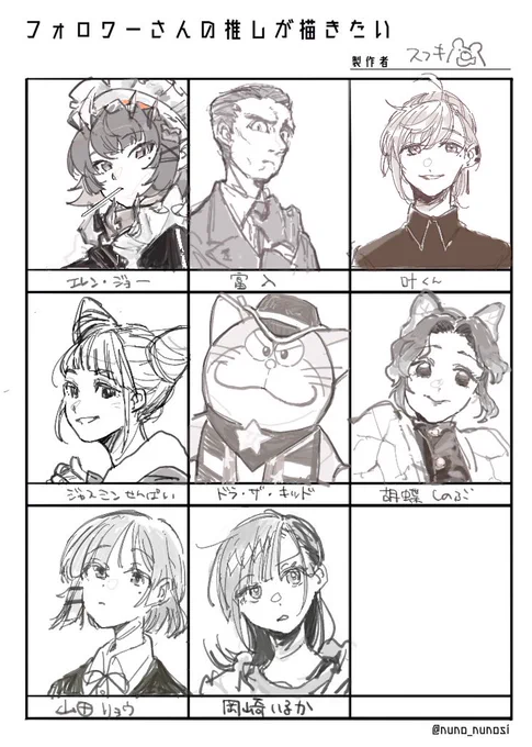 山田リョウちゃんとイルカさんまで描きました・・・
進捗おっそくてごめんね・・・・ 
