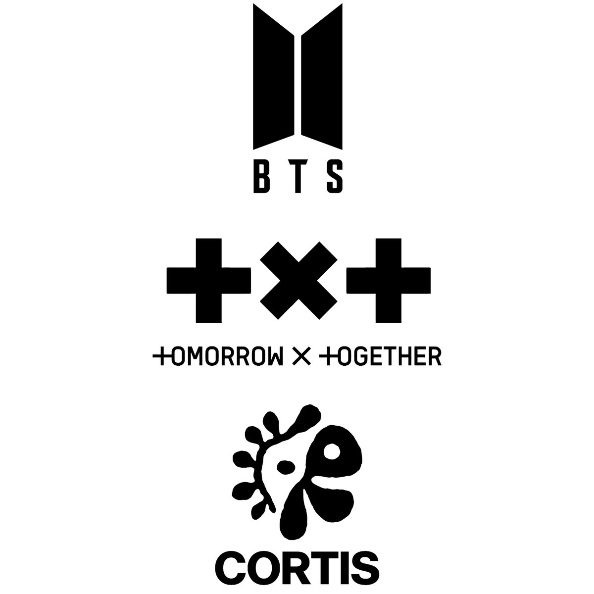 BIGHIT BOY GROUPS LOGOS

• BTS ( ⟭⟬ )
• TXT (+×+)
• CORTIS (🌞)

READY SET GO! CORTIS 
#PrereleaseMVGOoutNow
#CORTIS_GO
#CORTIS
#코르티스