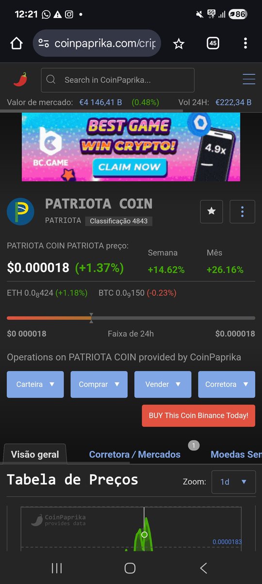 Patriota coin comunidade tweet media